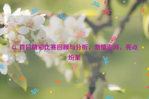 43. 首日精彩比赛回顾与分析，激情澎湃，亮点纷呈